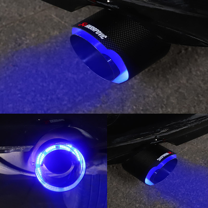 Tail Throat Exhaust Pipe Luminous Tail Throat Stainless Steel Modification Accessory Decorative Tail Throat