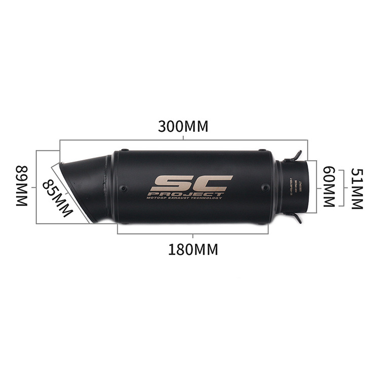 Motorcycle Sports Car Cbr1000 R6 Gsx750 Huanglong 600 ZX6R Z800 Modified SC Fried Street Exhaust Pipe