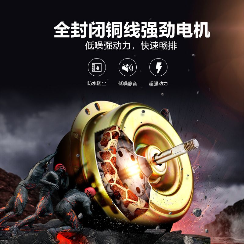 Commercial Pipe Fan Strong Ultra-Quiet Exhaust Fan Kitchen Ventilating Fan High Power Smoke Exhaust Fan Household Ventilator