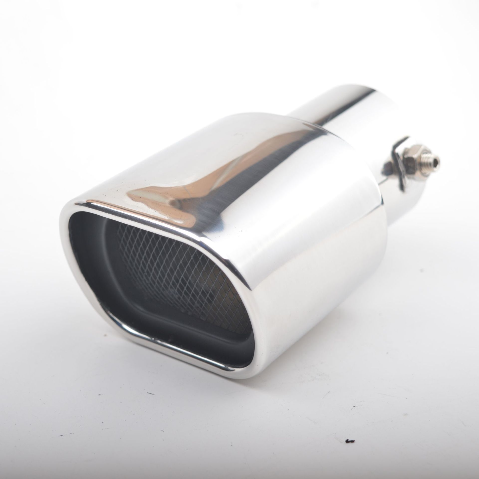 Bright Thickened Square Mouth Universal Straight Car Exhaust Pipe Stainless Steel Exhaust Pipe Tail Pipe Silencer
