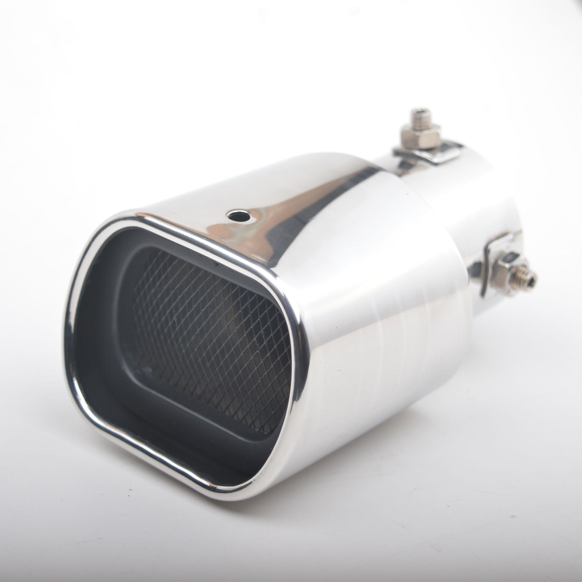 Bright Thickened Square Mouth Universal Straight Car Exhaust Pipe Stainless Steel Exhaust Pipe Tail Pipe Silencer