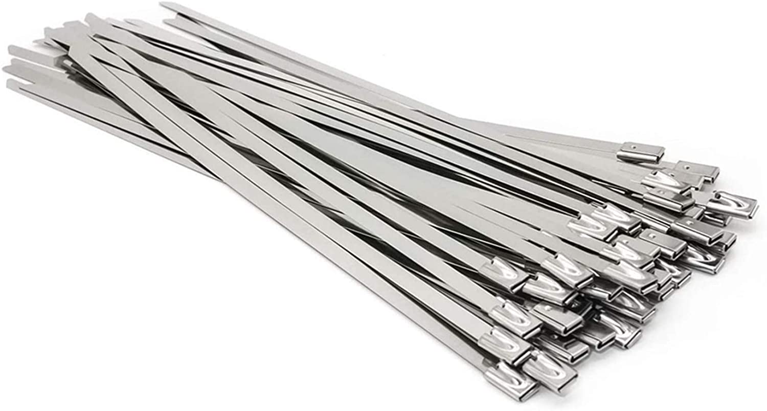 Stainless Steel Ribbon 7.9-Inch about 19.2cm Heavy-Duty Multi-Purpose Metal Exhaust Twine Grip, Applicable