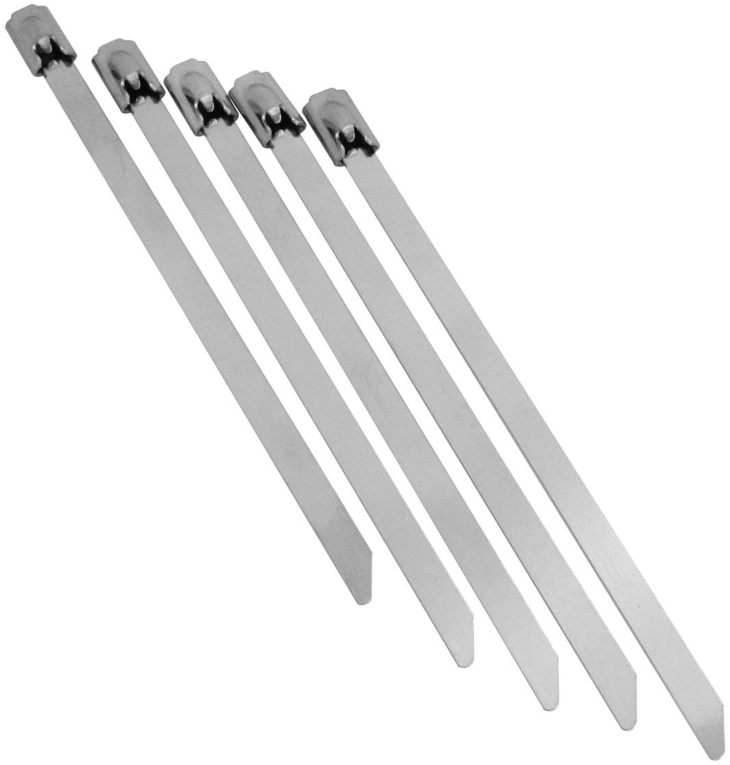 6-Inch Heavy-Duty Metal Zipper Tape 200-Pound Strength Stainless Steel Cable Tie for Smoke Exhausting Cover Garage Outdoor