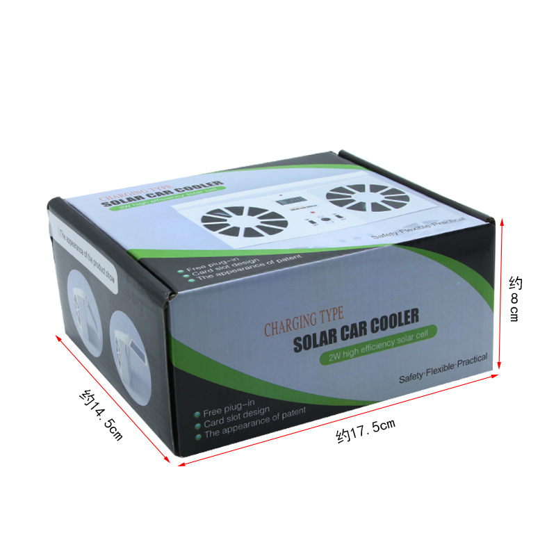 Solar Power Vehicle VentilatorDouble Air Outlet Car Exhaust FanSolar Power Vehicle Cooler R8032