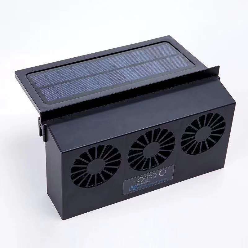 2020 New Solar Car Ventilator Car Exhaust Fan Car Exhaust Fan Cooling Radiator
