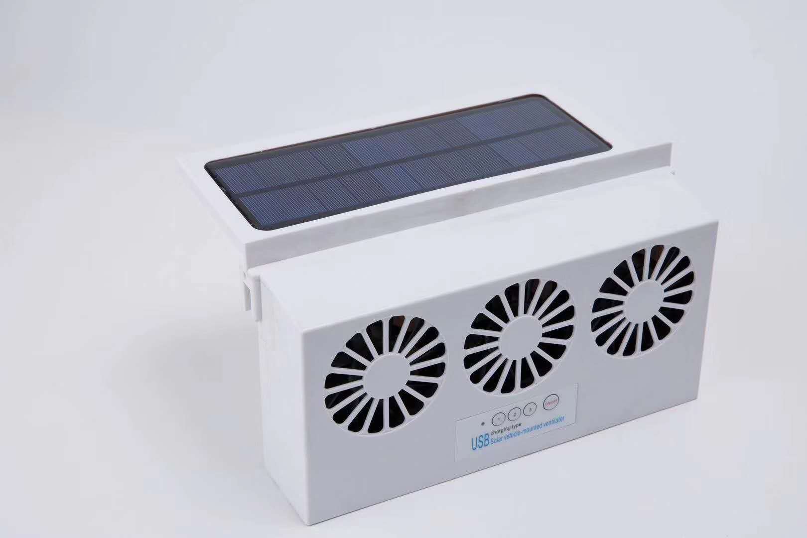 2020 New Solar Car Ventilator Car Exhaust Fan Car Exhaust Fan Cooling Radiator