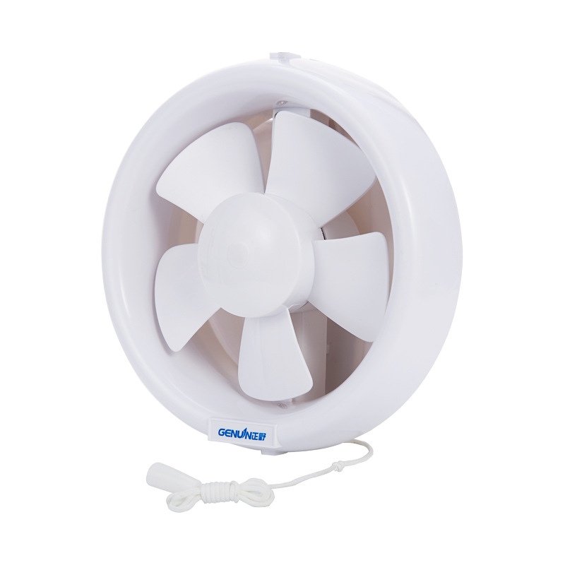 Zhengye Exhaust Fan 8-Inch Kitchen Bathroom round Ventilator Drawstring Glass Window Static Exhaust Fan Apc20g
