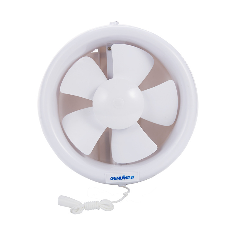 Zhengye Exhaust Fan 8-Inch Kitchen Bathroom round Ventilator Drawstring Glass Window Static Exhaust Fan Apc20g
