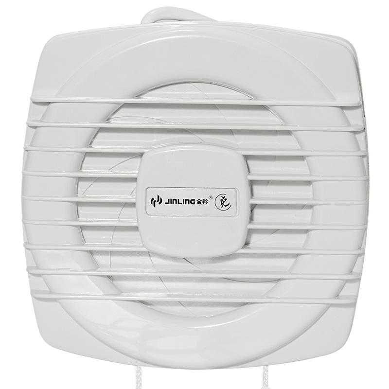 Jinling Exhaust Fan 4-Inch Bathroom Kitchen Exhaust Fan round Glass Double Drawstring Ventilator APC10-0-2L