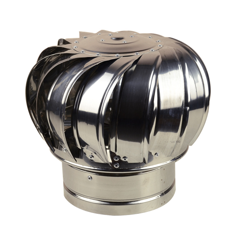 304 Stainless Steel Unpowered Cowl Unpowered Roof Fan Ventilating Fan Exhaust Fan Rainproof Insect Proof Ventilator