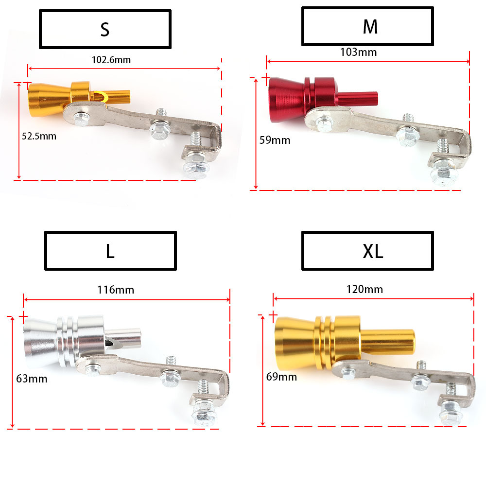 Factory Direct Sales Car Modification Sound Imitation Device Turbine Whistle Exhaust Pipe Sounder Motorcycle Accessories