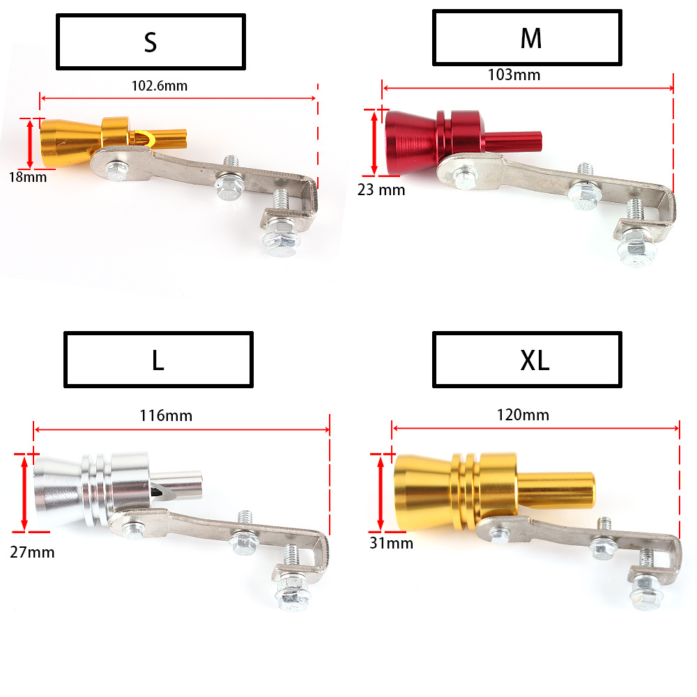 Factory Direct Sales Car Modification Sound Imitation Device Turbine Whistle Exhaust Pipe Sounder Motorcycle Accessories