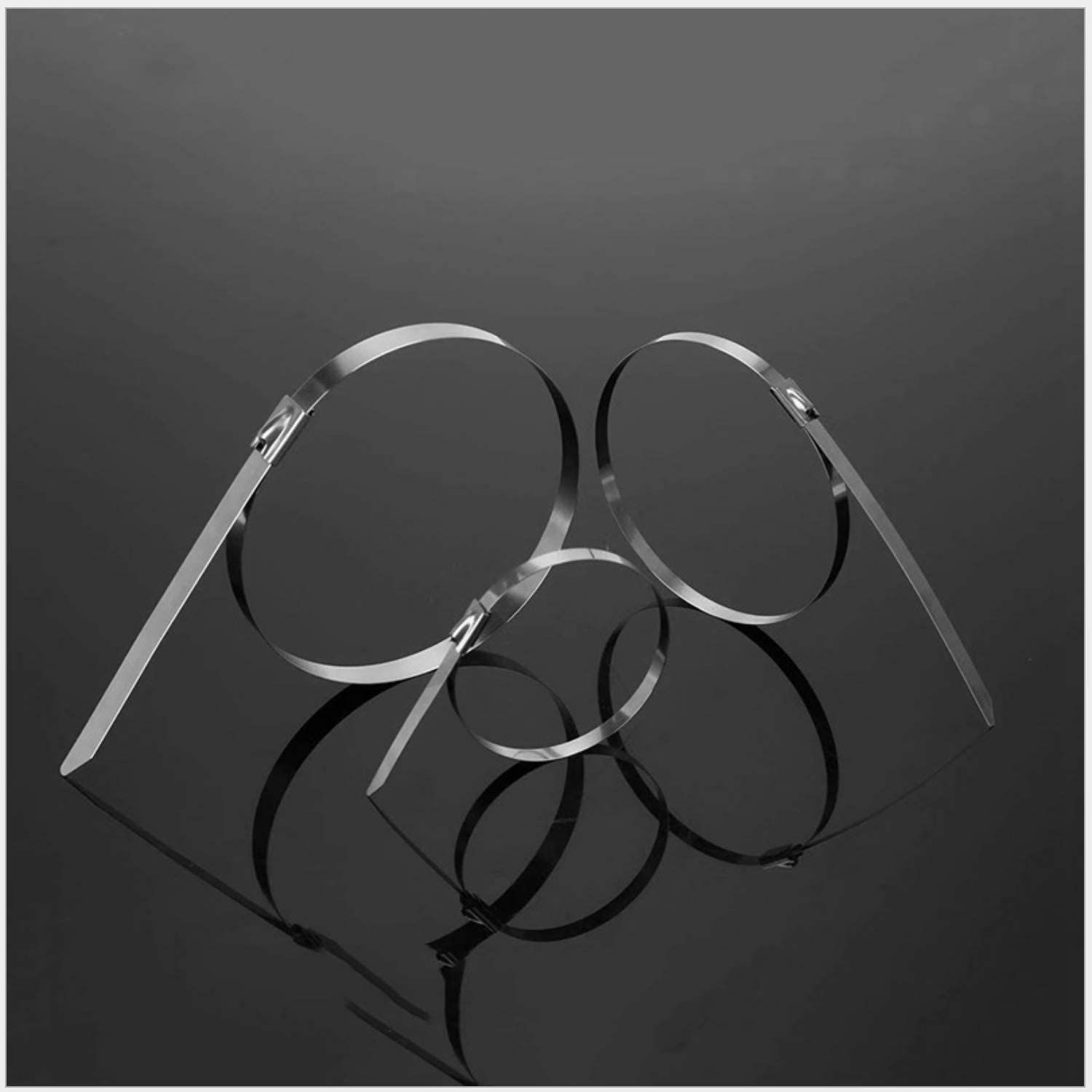 Heavy-Duty Self-Locking Cable Zip Ties Stainless Steel Cable Zip Ties Exhaust Wrap Coating Locking Stainless Steel