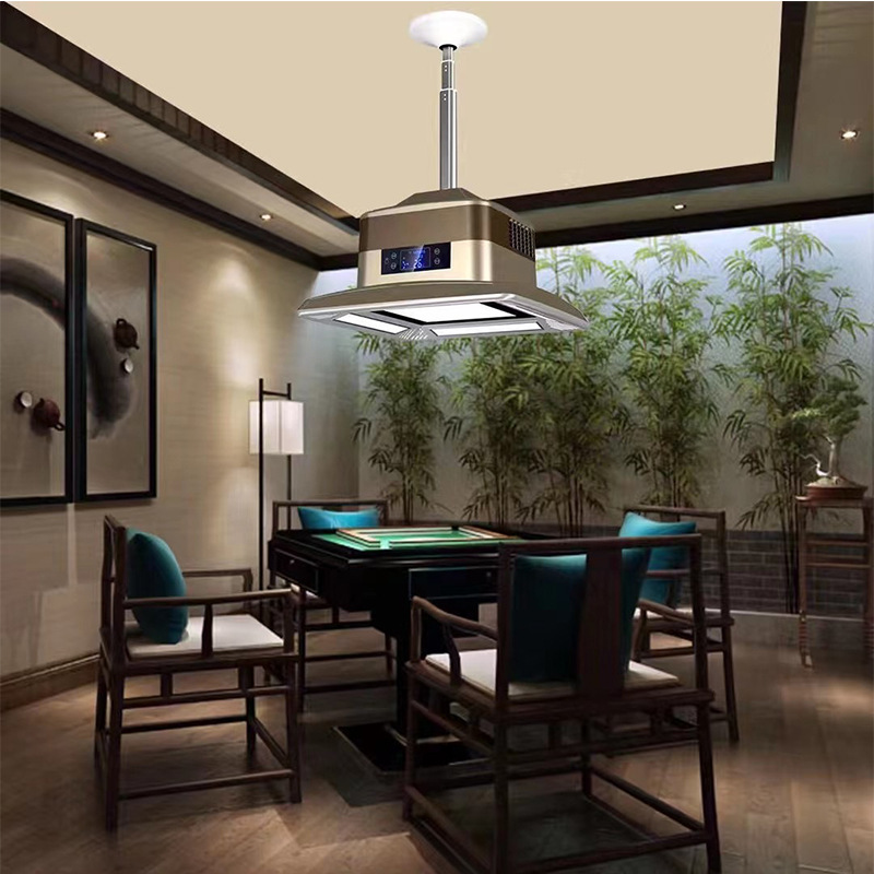 Mahjong Machine Chess Room Air Purifier Smoke Exhaust Lamp Hotel Mahjong Room Table Mahjong Lamp Lifting Chandelier Telescopic