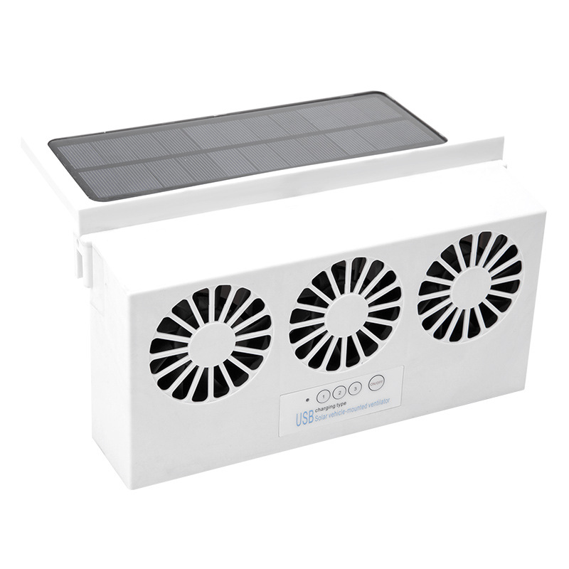 Factory Wholesale Solar Car Ventilator USB Car Ventilating Fan Car Exhaust Fan Cooler