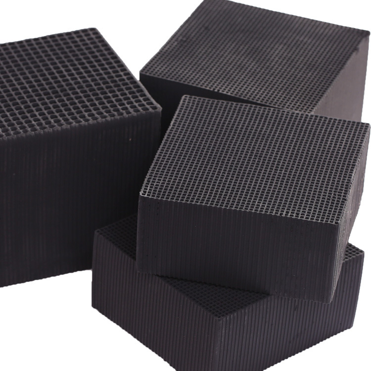 Wholesale Chemical Factory Lampblack Exhaust Gas Adsorption Odor Removal Desulfurization Purification Equipment Honeycomb Block Activated Carbon