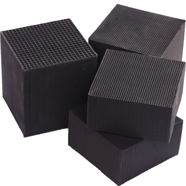 Wholesale Chemical Factory Lampblack Exhaust Gas Adsorption Odor Removal Desulfurization Purification Equipment Honeycomb Block Activated Carbon
