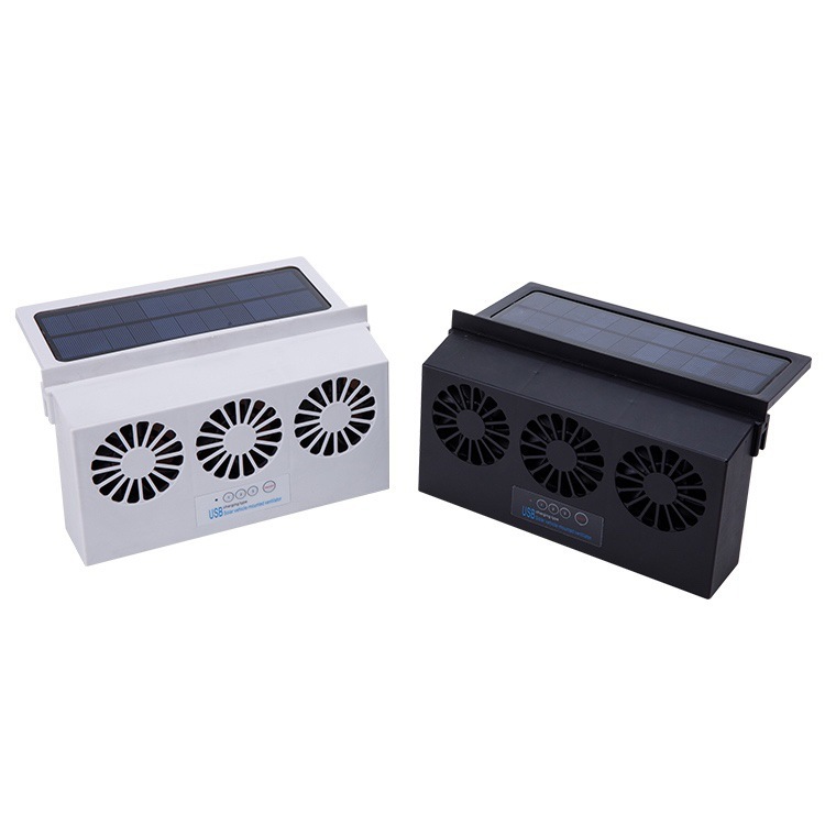 Car Solar Circulating Cooling Window Ventilation Exhaust Exhaust Car USB Charging Ventilator Three-Head