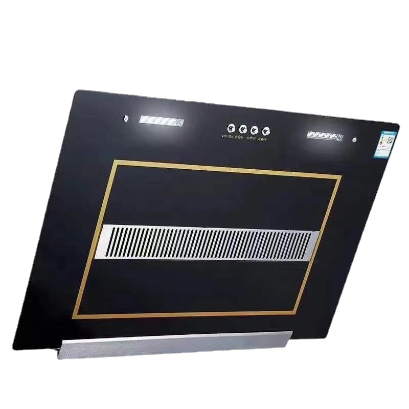 Household Smoke Exhaust Ventilator Wholesale Large Suction Engineering Apartment Rental House Wall Hanging Side-Suction Type Tempered Glass Will Sell