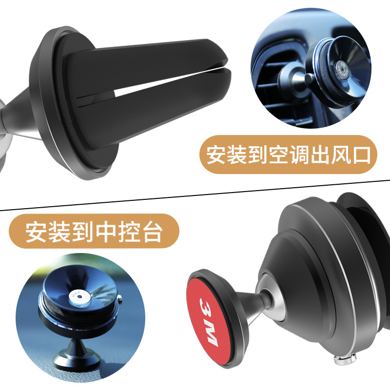 Car Cellphone Airbag Support Car Vent Exhaust Suction Cup Mobile Phone Holder 360 Rotating Mobile Phone Bracket
