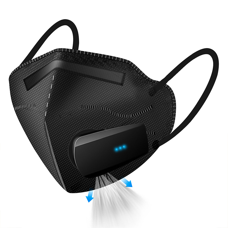 Exhaust Electric Mask Heat Dissipation Demisting with Fan Mask USB Rechargeable Fresh Air Dustproof KN95 Mask