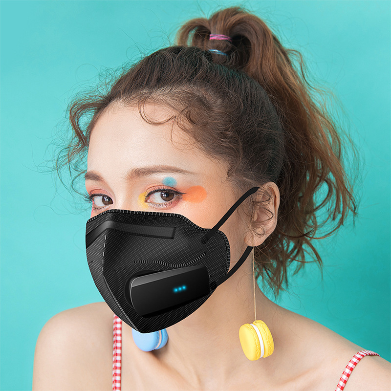 Exhaust Electric Mask Heat Dissipation Demisting with Fan Mask USB Rechargeable Fresh Air Dustproof KN95 Mask