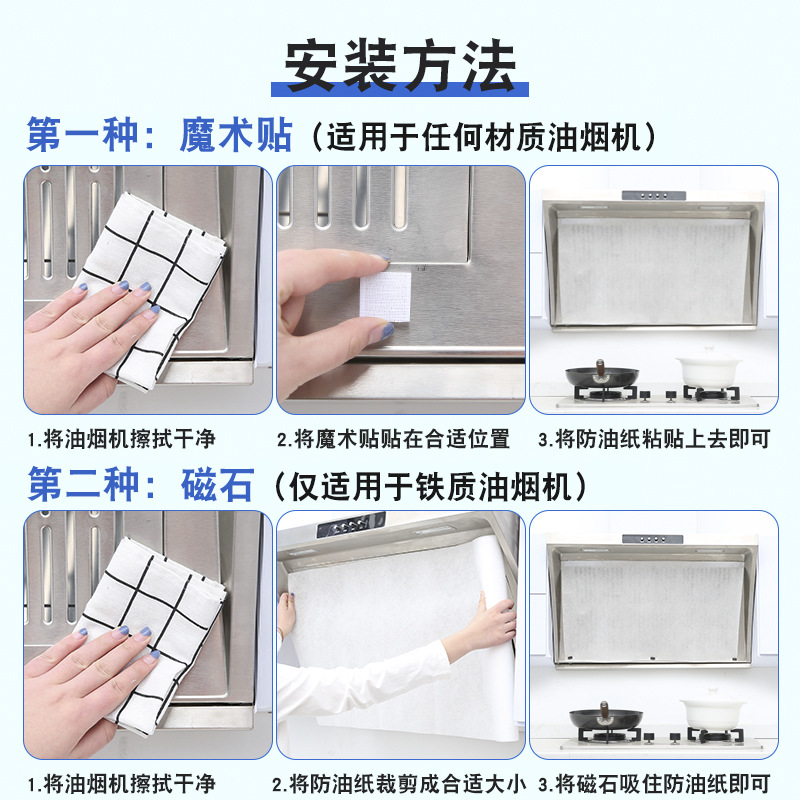 CleaningFree Exhaust Hood OilAbsorbing Sheets Filter Membrane Kitchen SmokeProof Sticker Filter Screen OilProof Cover