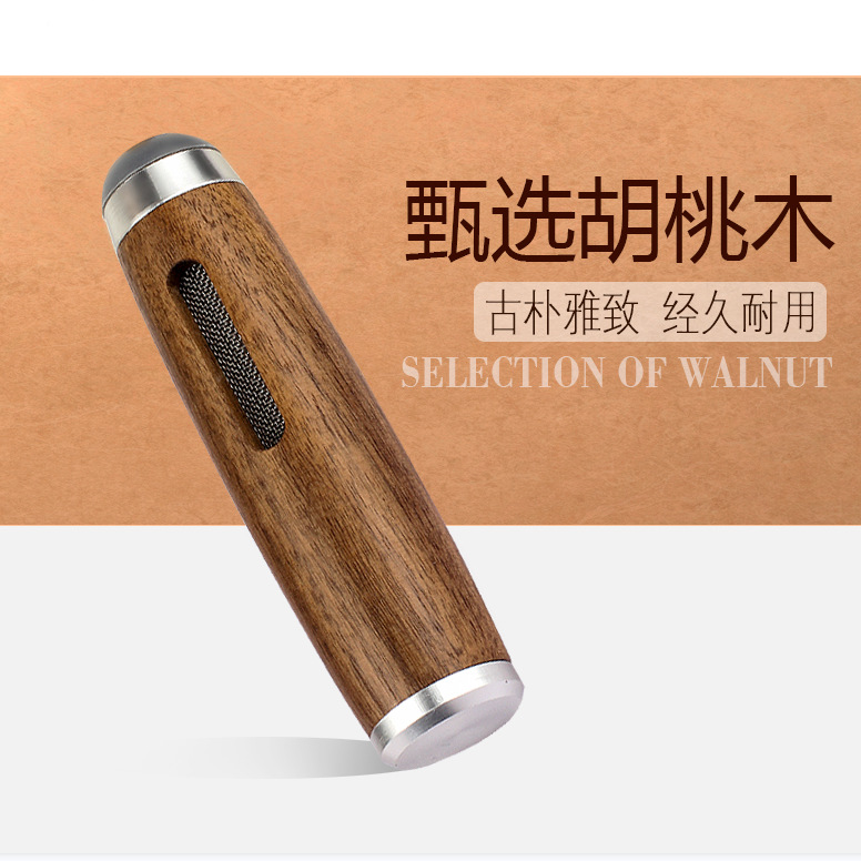 No Smoke Ash for Driving Fantastic Smoke Exhaust Equipment Bullet-Free Smoke Ash Lazy Cigarette Holder Environmental Protection Cigarette Cover Mini Walnut Ashtray