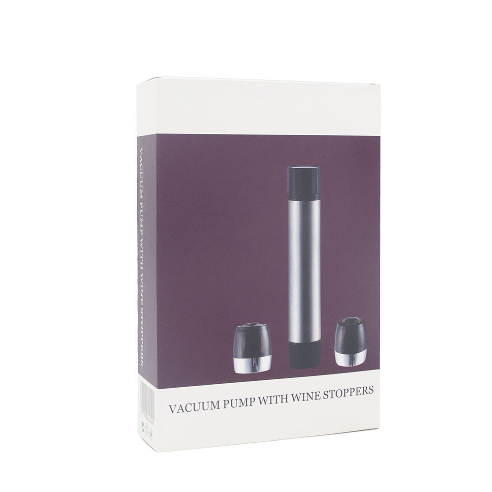 Red Wine Vacuum Stopper One Pump Two Plug Set Stainless Steel Vacuum Air Exhaust Cylinder Red Wine Vacuum Wine Bottle Stopper Set