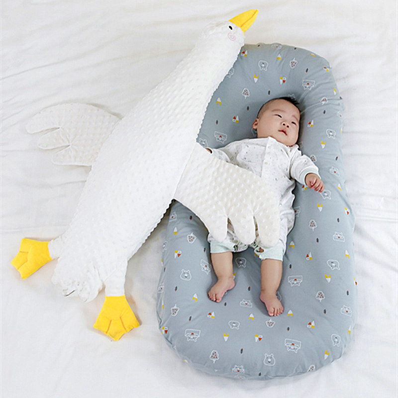 Baby Big White Geese Exhaust Soothing Pillow Newborn Baby Relieve Flatulence Sleep with Face down Anti-Startle Aircraft Holding Toy