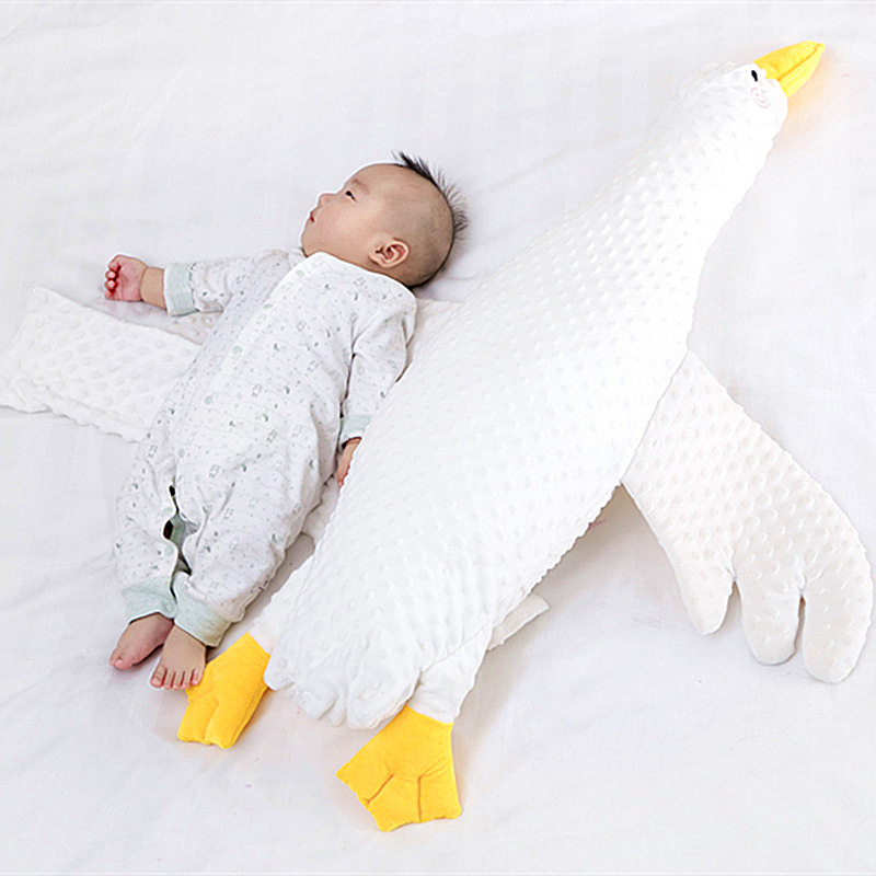 Baby Big White Geese Exhaust Soothing Pillow Newborn Baby Relieve Flatulence Sleep with Face down Anti-Startle Aircraft Holding Toy