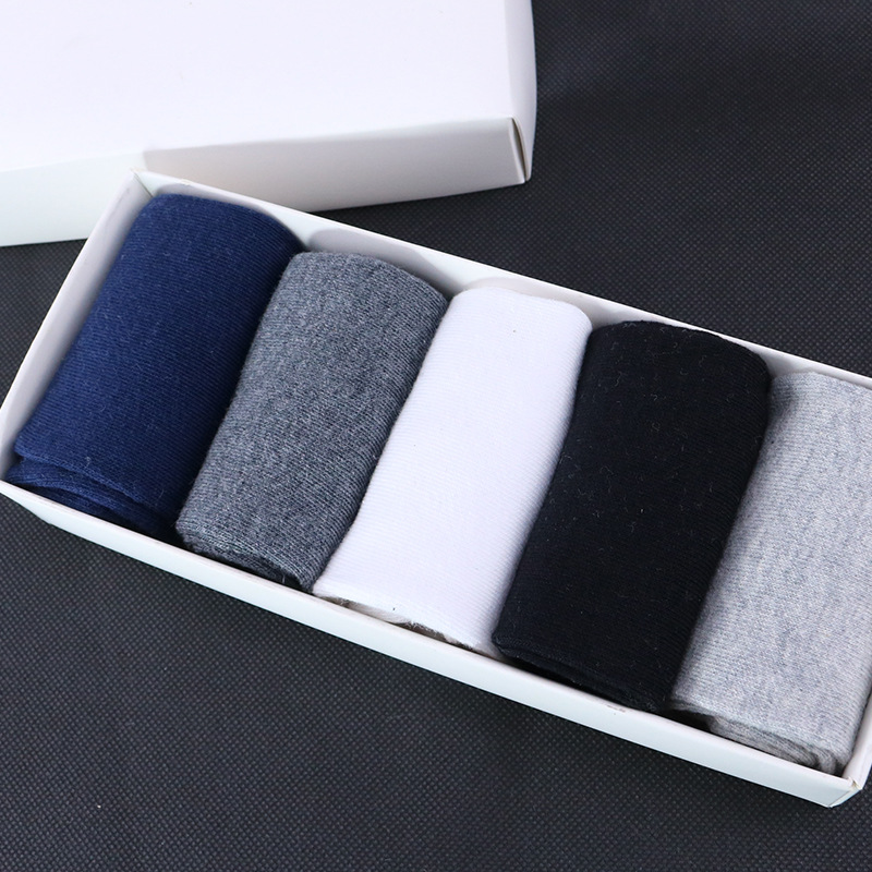 A Factory direct male leaving in full cotton breathable business pure color socks socks exhaustion ant four seasons deodorant cotton socks