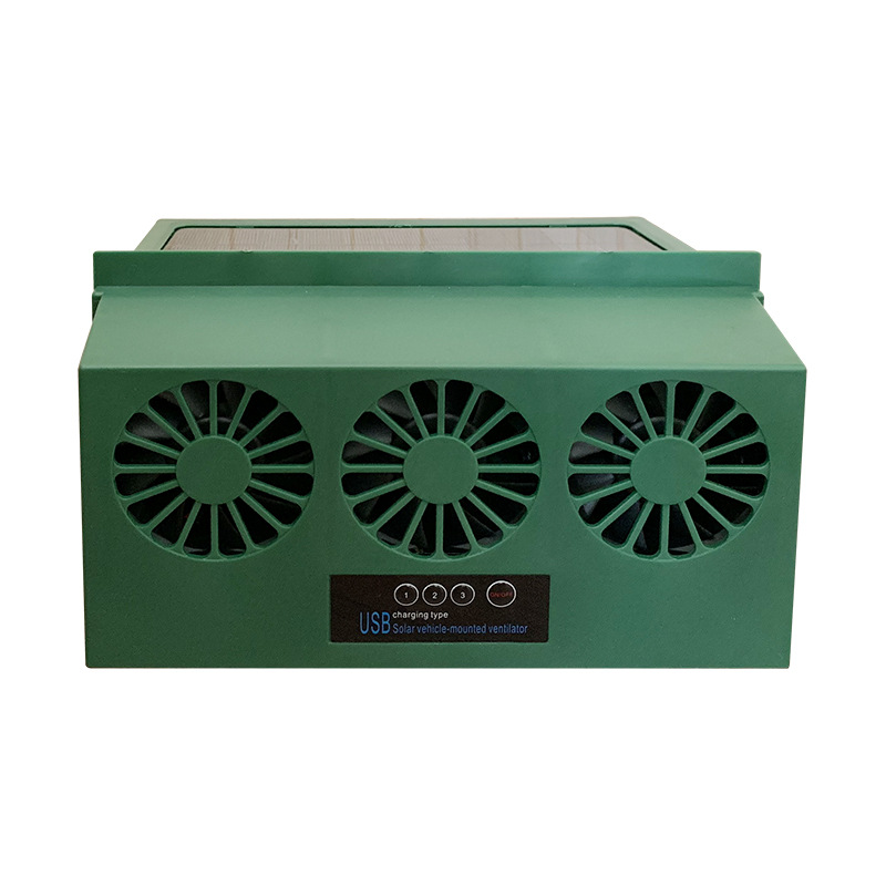 Solar Rechargeable Car Exhaust Fan USB Car Ventilator Ventilation Cooling Heat Dissipation Purification Exhaust Fan