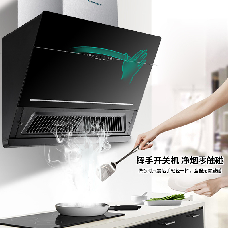 In Stock Wholesale Public Flue Kaxing Range Hood Side Suction Large Suction Hot Shower Household Exhaust Hood