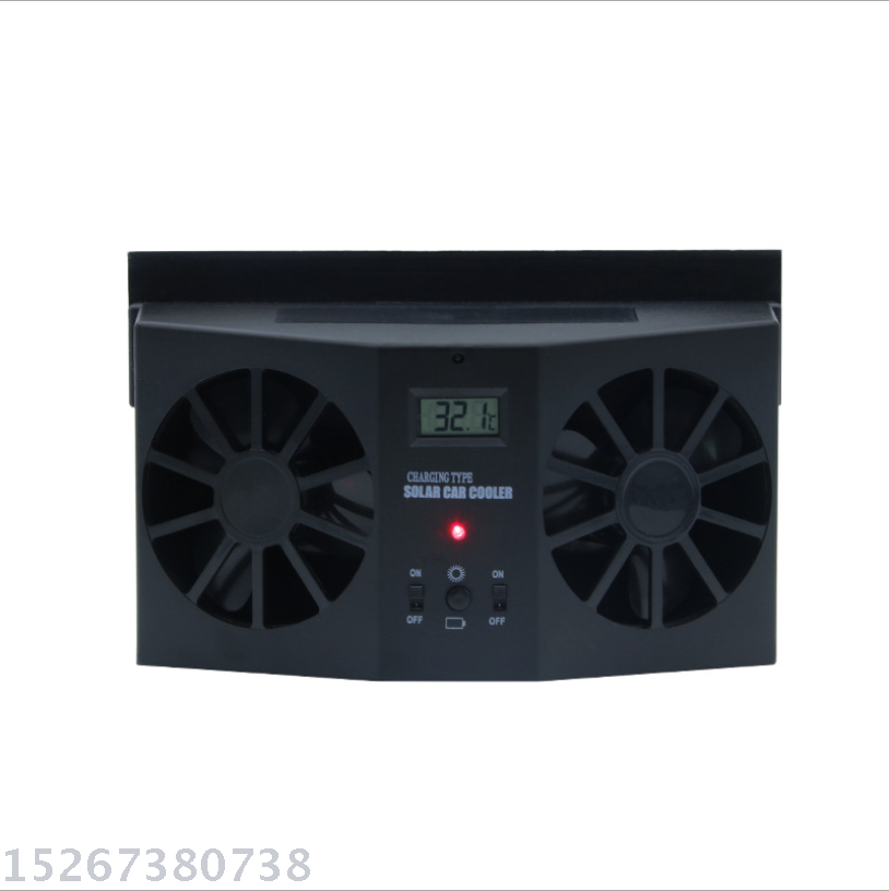 Solar car ventilation fan/dual tuyere car exhaust fan/solar car cooling device r-8032