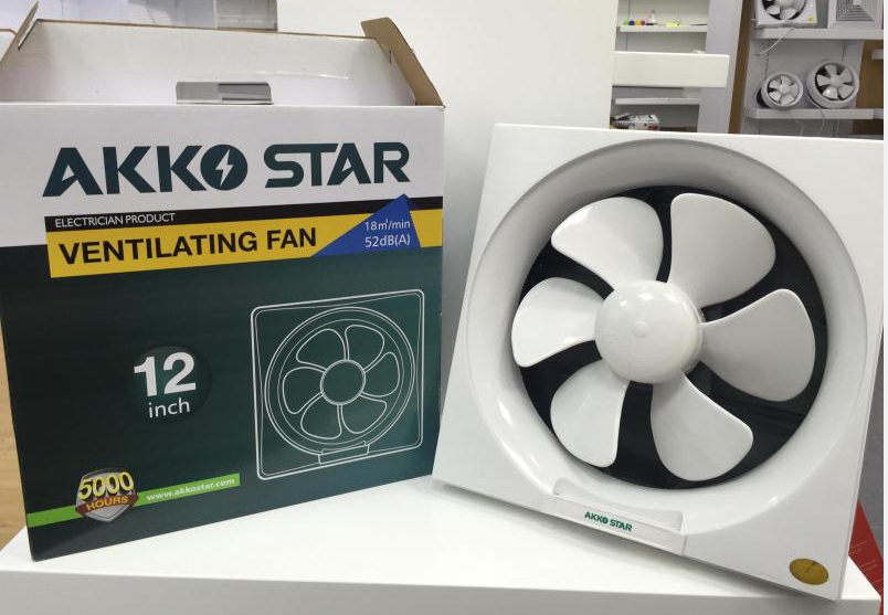 Exhaust fan fan fan square half metal one way