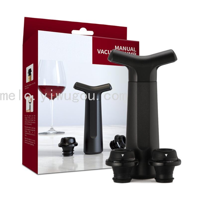 Red Wine Keep Fresh Stopper, Air Exhaust Cylinder Vacuum Pump, Sealed Wine Stopper, Keep Fresh Stopper