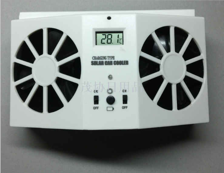 New solar car ventilator/dual - tuyere car exhaust fan/solar car cooler/car gills