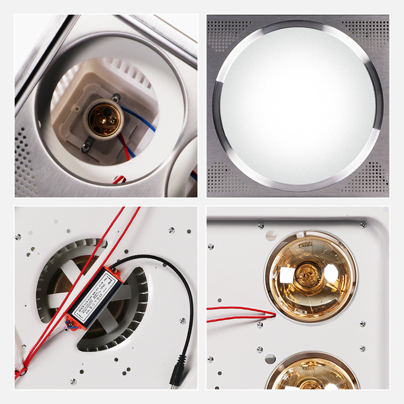 Bath Heater with Exhaust Fan LED Lighting Heating Bath Heater MultiFunction Ventilation Lamp Heating Bath Heater 3060
