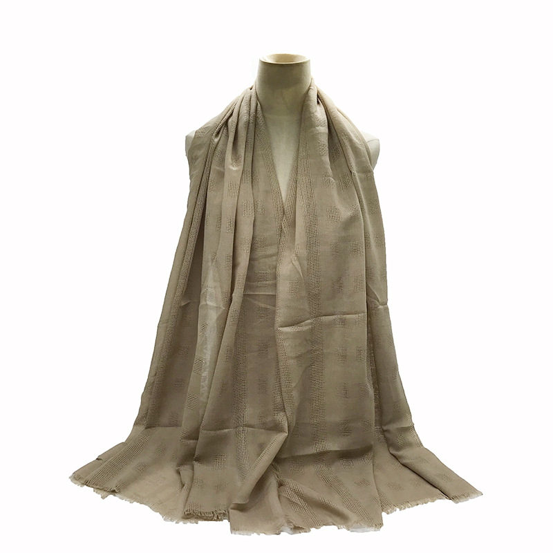 Fashion solid color scarf viscose scarf piercing plaid shawl plain scarves maxi hijab muslim head hijabs wrap muffler 