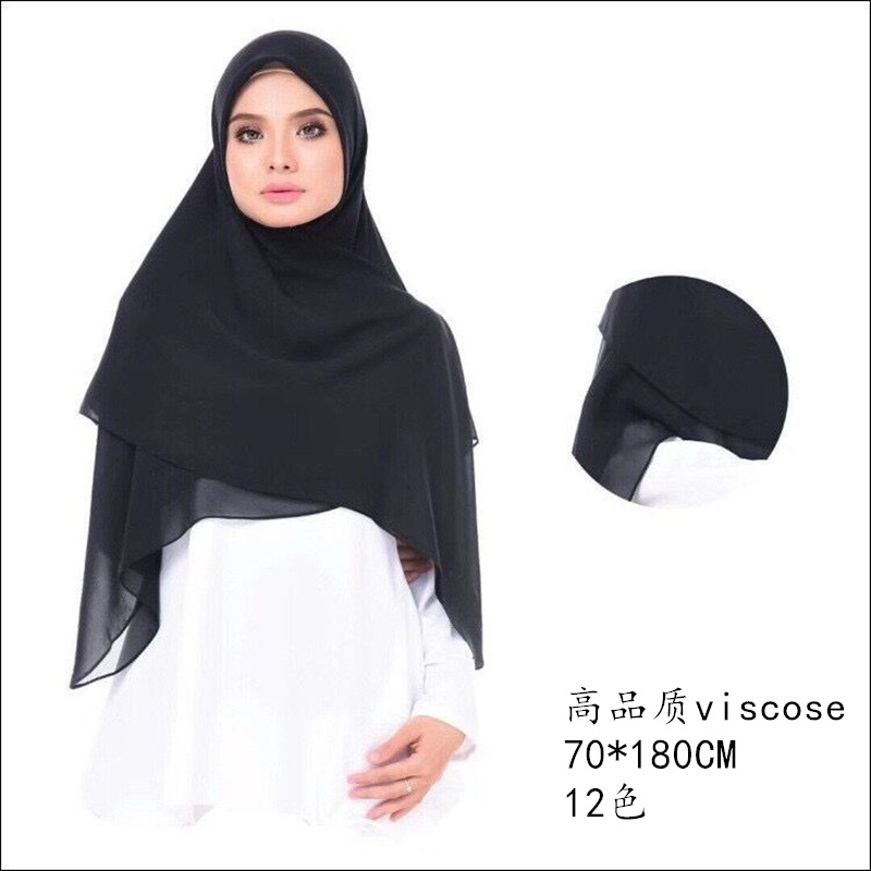 Hot sale Islamic hijab new bandana women muffler Tudung Bawal pashmina muslim headscarf popular shawls lady solid scarf