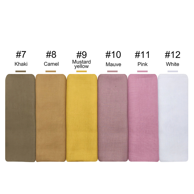 Hot sale Islamic hijab new bandana women muffler Tudung Bawal pashmina muslim headscarf popular shawls lady solid scarf