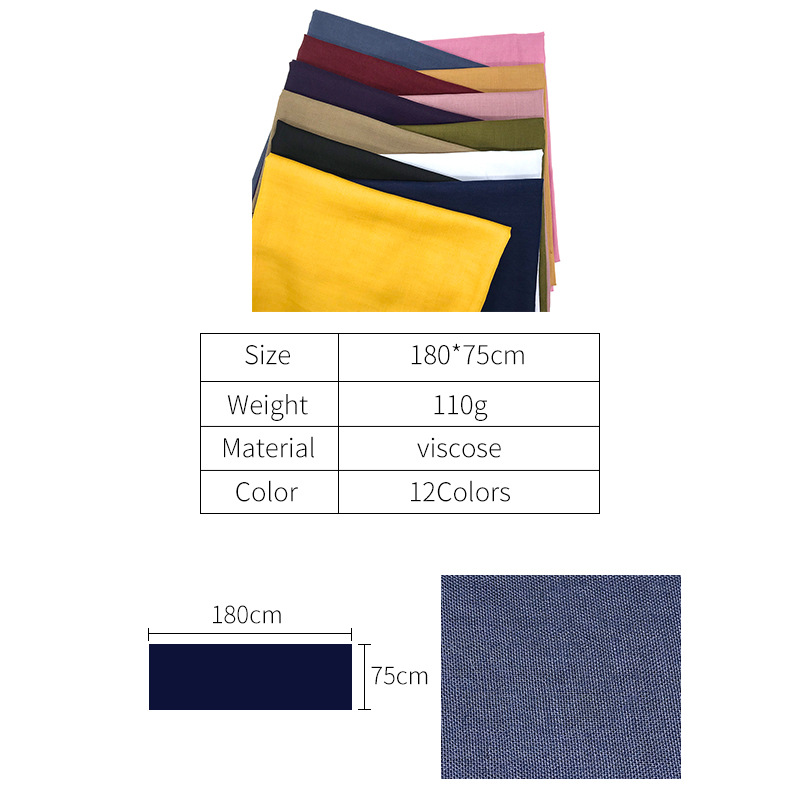Hot sale Islamic hijab new bandana women muffler Tudung Bawal pashmina muslim headscarf popular shawls lady solid scarf