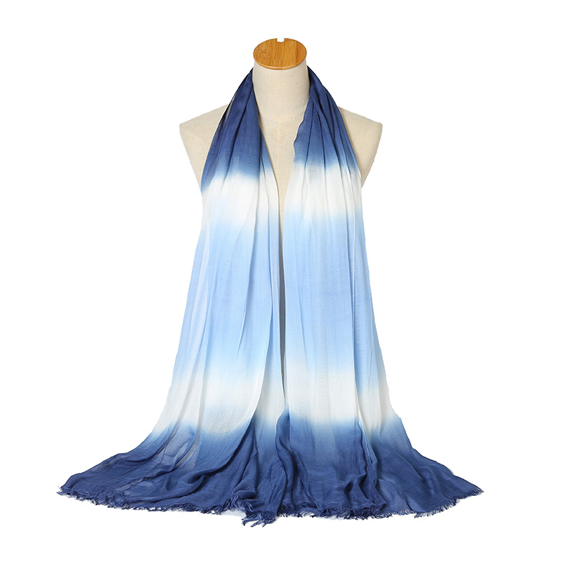 New hand-dye viscose tassles Soft scarf lady wraps Islamic bandana Muslim hijab Long muffler 
