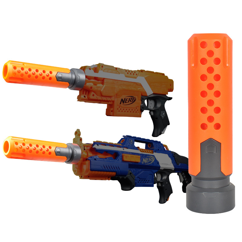 Factory Direct Sales Compatible with Universal Nerf Soft Bullet Gun Elite Hot Fire Modified Toy Assembly Muffler Accessories