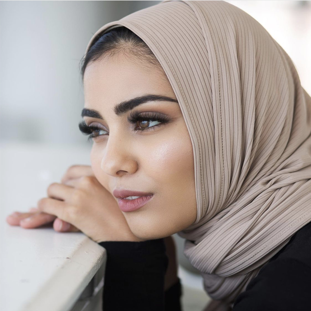 NEW high qulity Islamic breathable hijab basic Malaysia muslim headscarf Stretch ribbed jersey women muffler solid scarf