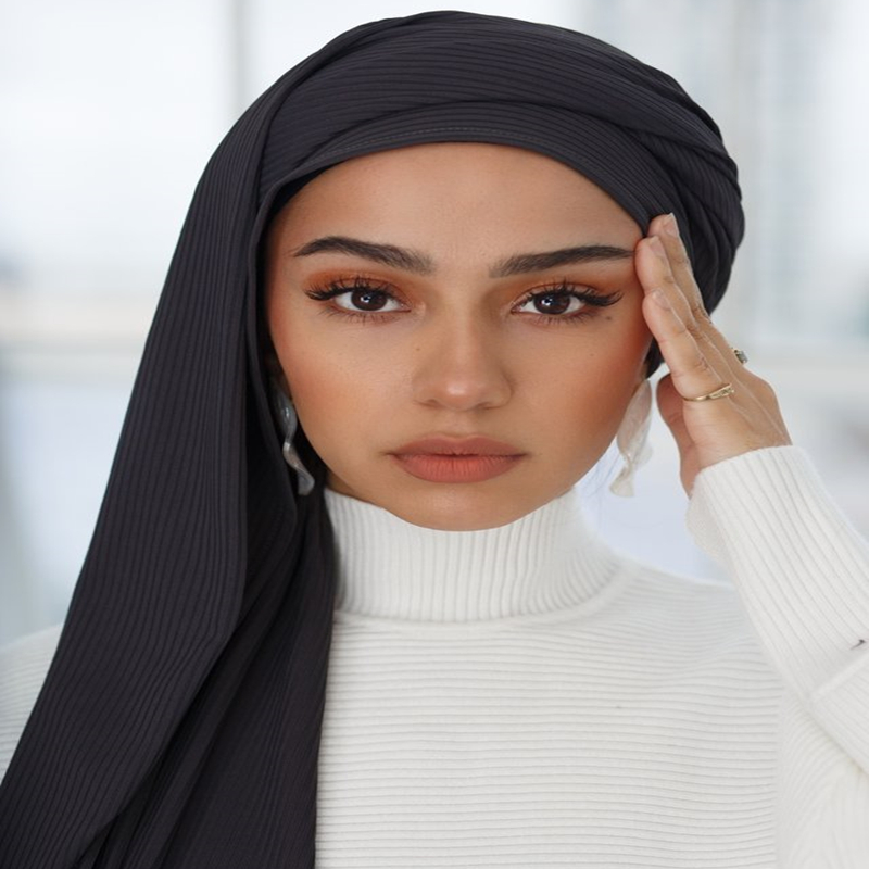 NEW high qulity Islamic breathable hijab basic Malaysia muslim headscarf Stretch ribbed jersey women muffler solid scarf