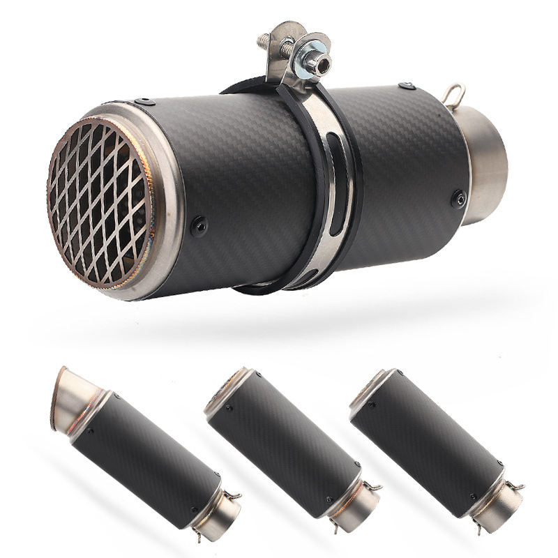 Carbon Fiber Fried Street Exhaust Pipe Smoke Tube Muffler Motorcycle Sports Car Modification Connector 5160mm Caliber SC