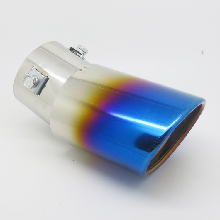 Car Exhaust Pipe Tail Pipe Baked Blue Car Exhaust Muffler Flue Muffler Modified 13-1a14 Baked Blue
