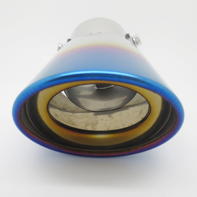 Car Exhaust Pipe Tail Pipe Baked Blue Car Exhaust Muffler Flue Muffler Modified 13-1a14 Baked Blue